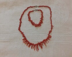 Vintage Branch Coral Jewelry Set