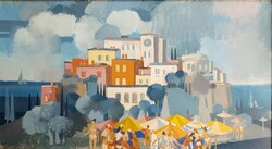 Pleidell János (1915-2007): Olasz Táj II., Olaj/vászon, Kiemelkedő Gyűjteményes alkotás