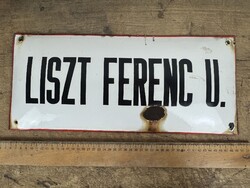 -AX890- Zománctábla Liszt Ferenc U.