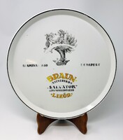 Antique Zsolnay Marked Thick Porcelain Braun Brothers Ltd. Salvator Liqueur and Coffee Tray