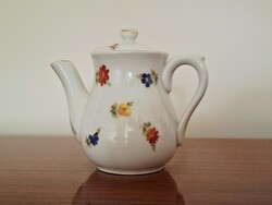 Régi Zsolnay porcelán mini kanna 9 cm apró virágos