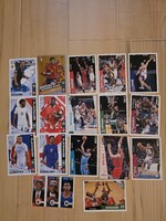 Vegyes sportkártya tétel: 11 db 90-es évekbeli NBA kosaras kártya + 6 db Topps EURO 2024 focis kárty