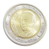 Spanyolország,2 euro 2002 aUNC+ ötvözet