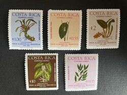 Costa Rica növények virágok postatiszta 1976