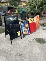 Retro utcai megállítótábla tétel (5 db) egyben - Magnum, Tuborg, West, Carte D'Or