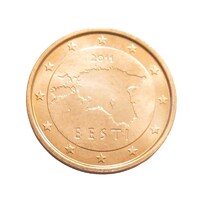 Észtország,2 eurocent 2011 aUNC+ vas