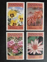 Tanzánia postatiszta virágok 1986