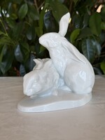 Herendi porcelán nyúl pár