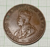 Ausztrália 1/2 Half Penny 1932 - V. György király rézpénz - Szép állapot!