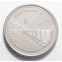 Gibraltár,5 pence 2020 - Windsor Híd aUNC+ vas