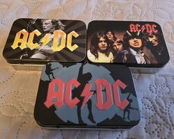 AC/DC gyűjtői fémdoboz szett (3 db különböző) – Dombornyomott, licencelt