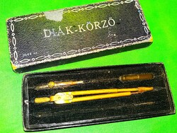 Antik SCHULER réz 2644. sz. - DIÁK KÖRZŐ készlet - dobozával a képek szerint