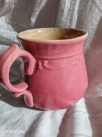 Collector's Pink Antique Zsolnay Mug, Cup, Jug, Glass.