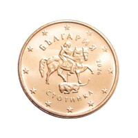 Bulgária,1 eurocent 2026 aUNC+ vas