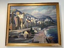 ALBIN STEFFEK 1893-1967 PAINTING, MONTE-CARLO 1966