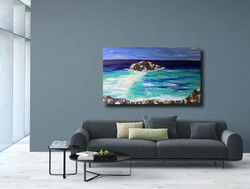 JMModernAbstract CARIBBEAN DAY 120X70 cm-es kortárs festmény
