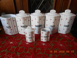 Hollóházi antique spice jars