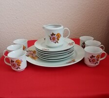 Dália mintás Alföldi porcelán kávés készlet