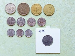 Belgium 12 db Különböző Érme 25 Centimes 1 5 20 50 Frank Francs 1965-1996