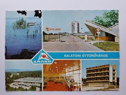 ZÁNKA - BALATONI ÚTTÖRŐVÁROS - MOZAIK - 1976.,  retro, postatiszta képeslap, Veszprém megy
