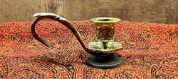 Old Copper Walking Candle Holder