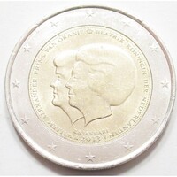 Hollandia,2 euro 2013 - Beatrix királyné lemondása, Willem-Alexander király beiktatása aUNC+ ötvözet