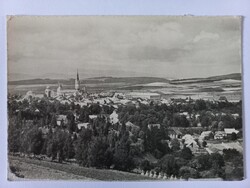 Régi képeslap Levoča – városkép templomokkal, Eperjesi kerület