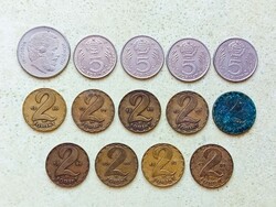 Magyarország 14 db Különböző 2 5 Forint 1967-1989
