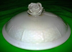 Antique 19th Century HERENDI Ossiére Candy Box Lid, diameter 10 cm RARE ITEM FOR REPLACEMENT as shown in pictures