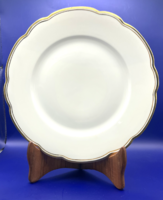Antik MZ Altrohlau CMR Czechoslovakia porcelán lapostányér készlet – 10 db, aranyszegélyes