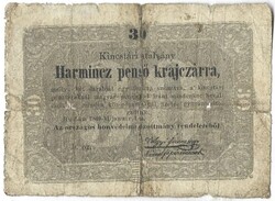 30 Hungarian banknote, 1849 Kossuth banknote, 30 pengő krajczár