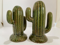 Ceramic cactus salt and pepper shaker