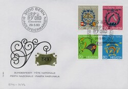 CH 87 - Switzerland 1980 Pro Patria FDC - Complete series (company seals, craft motifs)