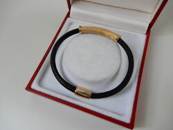 Gold-plated silver bracelet with jewelry findings