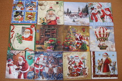 11 Santa-themed napkins