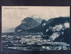 Kufstein – városkép a Kaiser-hegységgel és a kufsteini várral, 1909