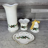Aquincum Budapest vintage karácsonyi porcelán dísz szett