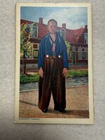 Antik, régi " Volendam - Holland népviseleti ruhás "  képeslap - Postatiszta                  -20ú.