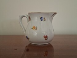 Old Zsolnay milk jug with small flowers