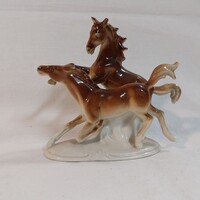 Carl Scheidig Porcelain Horse Sculpture – 12.5 cm, Signed Gräfenthal Rider