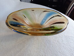 Hana Machovska Czech Artistic Bubble Glass Plate - Mstisov Glassworks 1960s