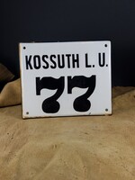 Rare Enamel Sign of Kossuth Lajos Street