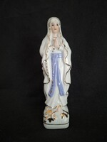 Retro Lourdes Madonna porcelain figurine – Original Evrard label (1970s-80s)