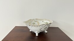 Hollóházi Erika pierced porcelain serving tray with factory sticker