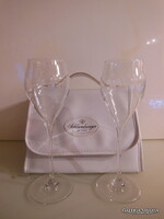 Sparkling Wine Bag + 2 Glasses - Thick Leather - Schlumberger - 26 x 23 x 17 cm - High Quality - Flawless