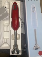 Új SMEG botmixer, dobozában, piros