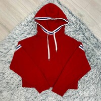 Tommy Jeans oversized fit kapucnis női crop pulóver