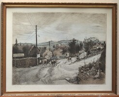 (N) Dudás Jenő (1902-1991) : Tihanyi est