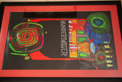 Friedensreich Hundertwasser – Welttournee-Poster – nagyméretű, keretezett művészeti poszter