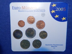 Németország Euró forgalmi sor (1-2-5-10-20-50 Cent, 1-2 Euró) 2005 D (München) BU